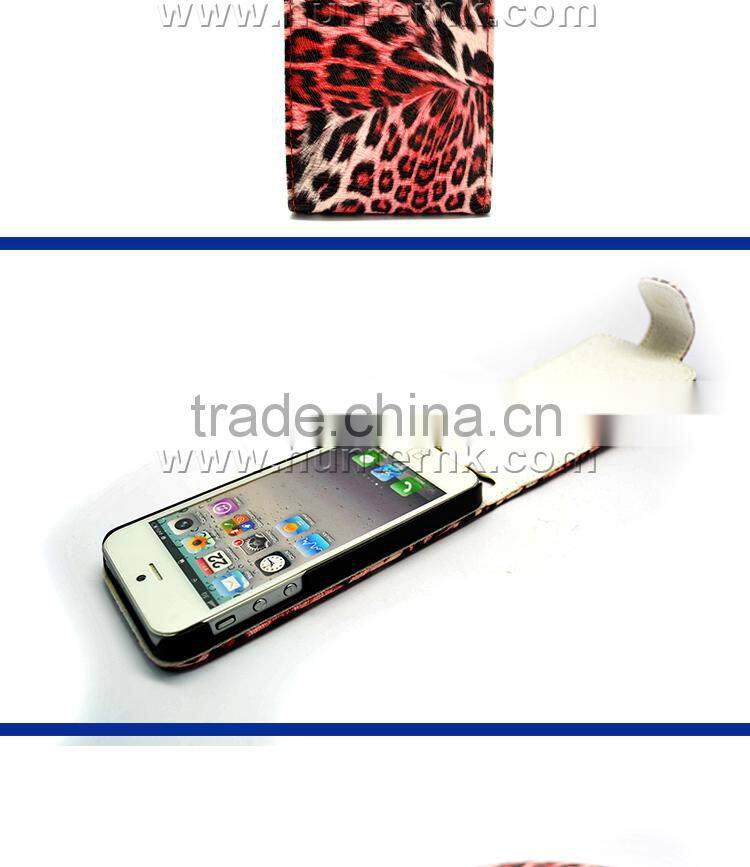 Hot Sale Printed Fox Pattern Flip Case For iphone5