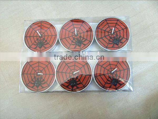 2015 Hot Sale Good Quality promotional Halloween tealight candle with spider