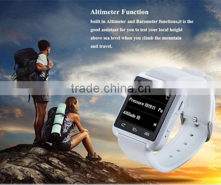 cheap promotion Wholesale Touch Screen Cheap Health Care Smart Watch U8 OEM Bluetooth For Android And IOS Wrist Watch