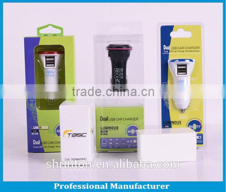 wholesale price 2 port usb car charger with CE FCC Rohs approval