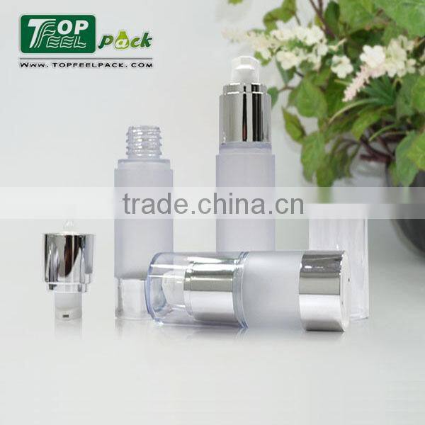 PA01 clear empty luxury china acrylic cosmetic bottle acrylic cosmetic airless bottle AS airless pump bottle for lotion