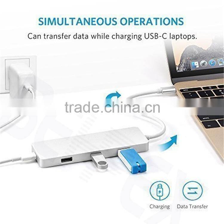 USB Hub 3.0 4 Ports to Type C Adatper for charge & data transfer