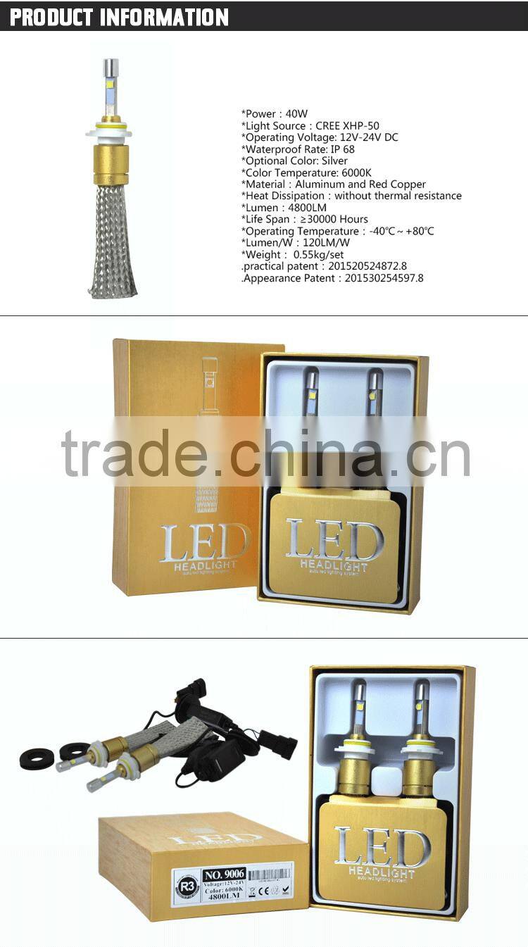 12/24V DC Red Copper Blue LED Car Headlight Bulbs New Arrival