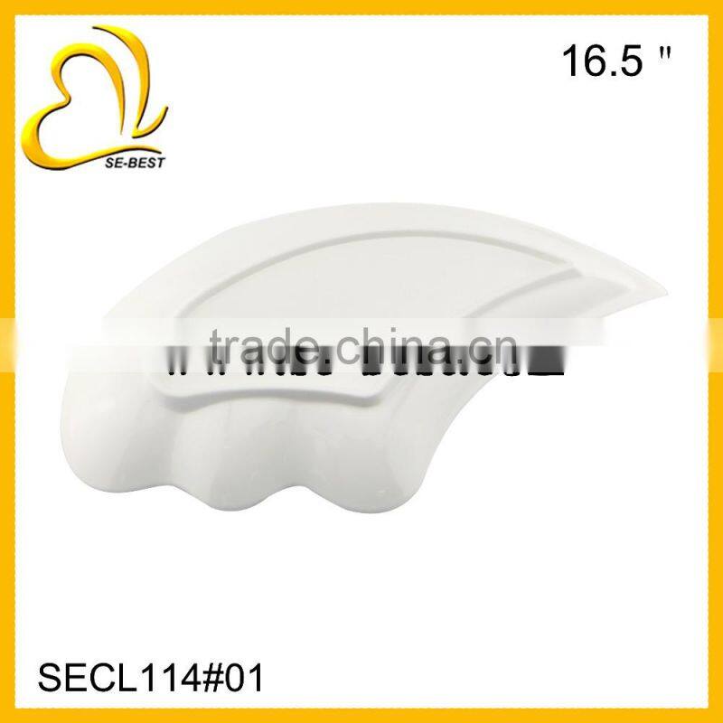 Solid white melamine sushi plate, dessert plate, hotel tableware