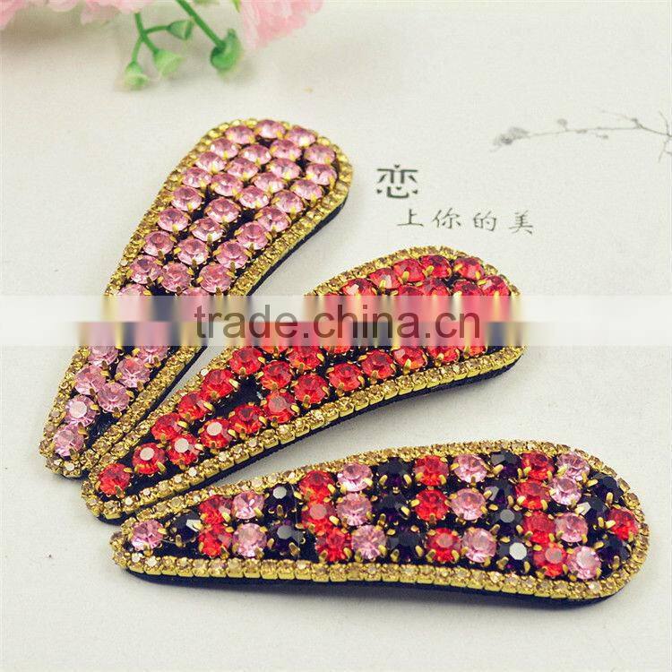 Hot New Fresh Wind Latest European And American Retro Simple Little Hair Clips with Full Stone