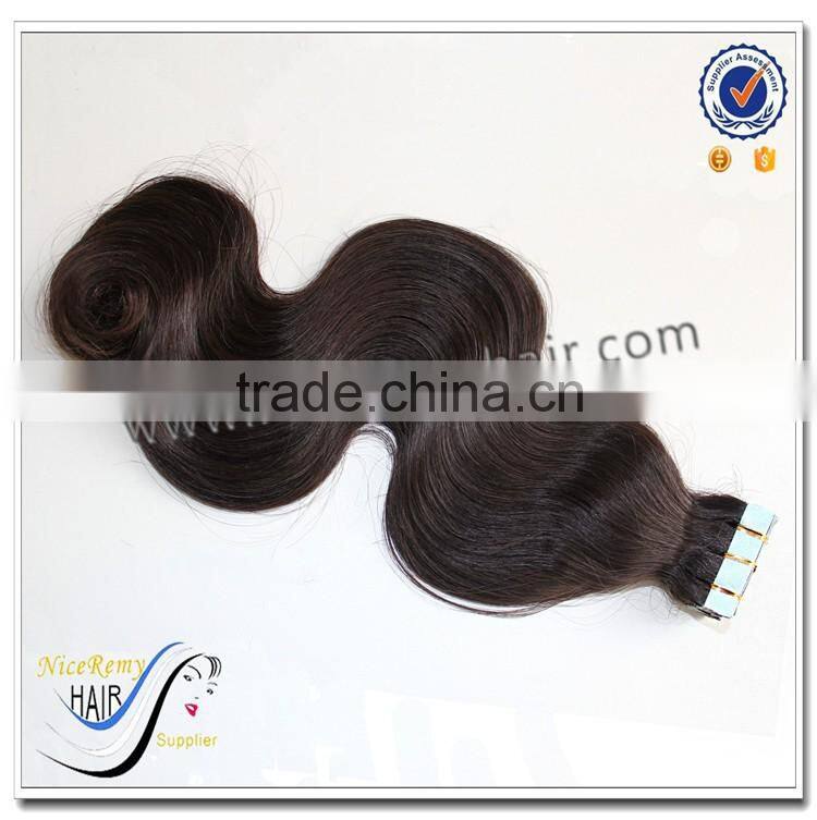 Wholesale top quality 100% brazilian virgin human hair tape hair extensions