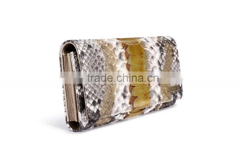 Original ICARER Real Python Leather Wallet Bag Clutch MT-5509