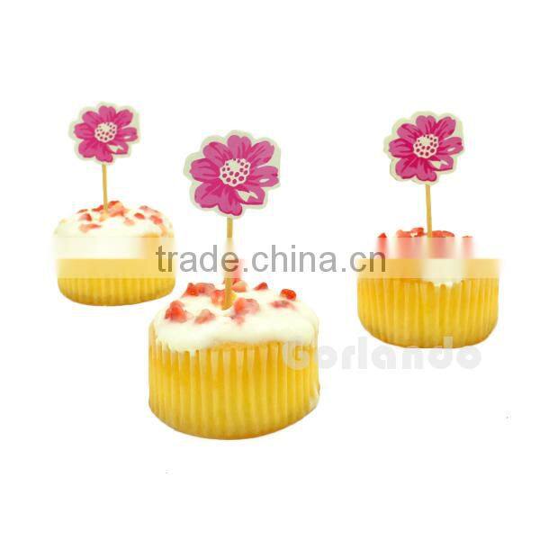 New style hot sell flag bamboo party cocktail food stick
