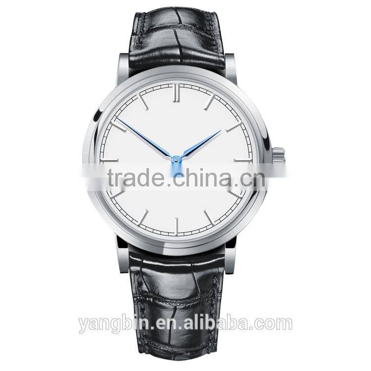 CE approved japan movt roma numbers sliver watch