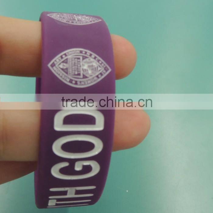 Custom Logo /Size Rainbow Silicone Wristbands Bracelet With Free Sample