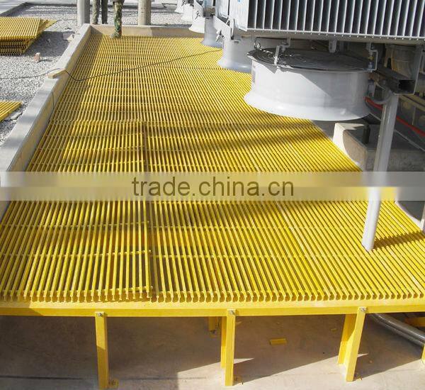 ISO Fiberglass pultruded grating walkway/frp walkway, chemcial resistant, big load bearing