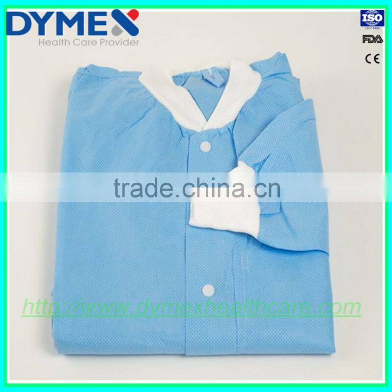 Medical Devices Medical Lab Coat with Knitted Cuff