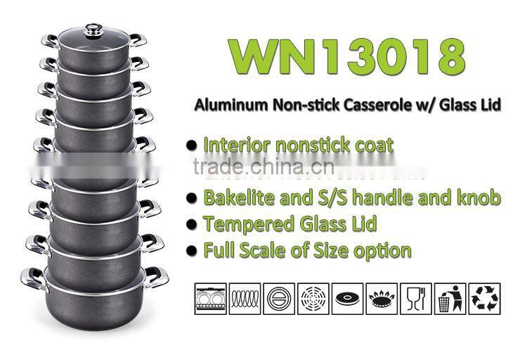 Aluminum powder coating nonstick cookware set