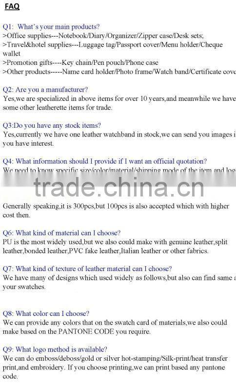 New Fashion Top Grade Handmade Cheap Red Faux Leather Note Jotter