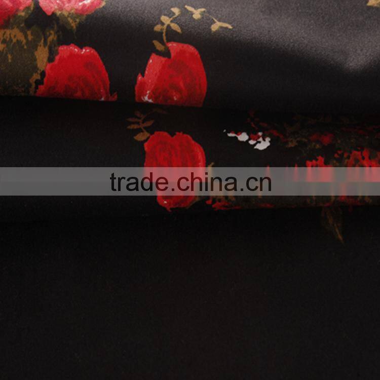 100 cotton fabric printed red roses design fabric textile for shirt