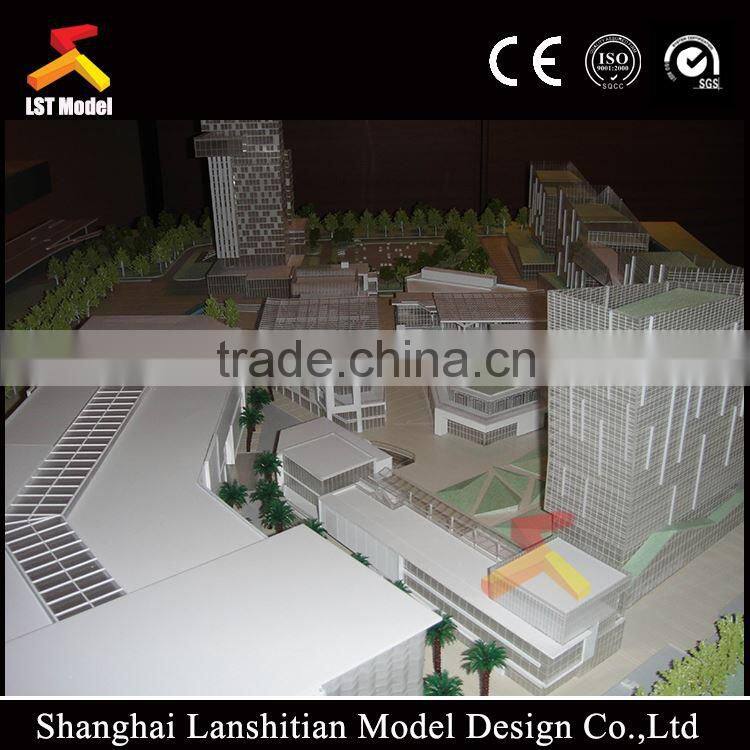 Commercial building model with all figures details ,miniature architectural model