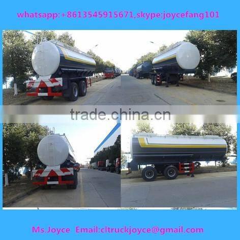 Tri Axle Acetic Acid Aluminium Alloy 35cbm Chemical Liquid Tanker Semi Trailer,35 Ton Chemical Liquid Tank Semi Trailer