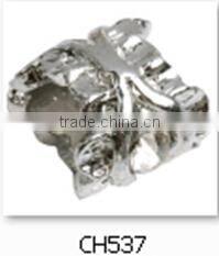 silver loose beads with white crystal jewelry Accessories beads