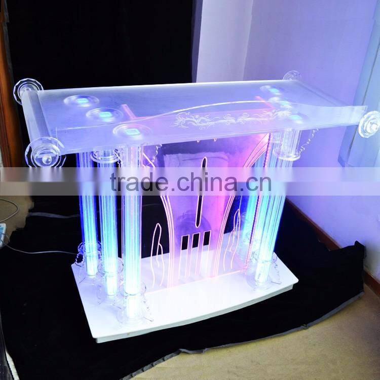 GH-4769 factory price modern design clear acrylic church pulpit