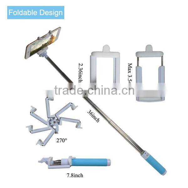 NT-BZ003 new 2015 foldable best selling selfie stick extendable bluetooth monopod