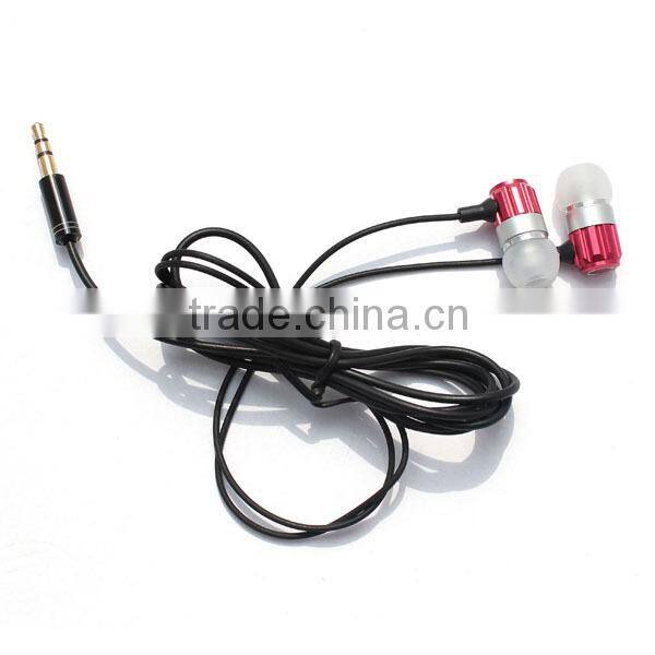 2015 Hot China Products Metal Earphone Unique Design In-ear Earphone Silicone Earmuffs Earphone Deep Bass