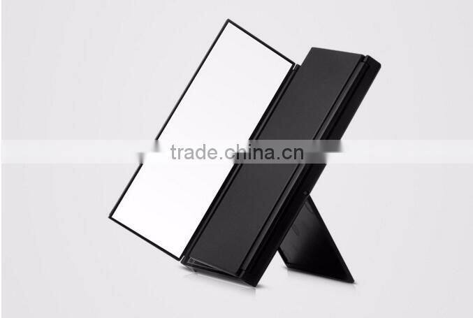 New arrival Tri-Fold Mirror Travel Mirror Compact Pocket Mirror Makeup with LED