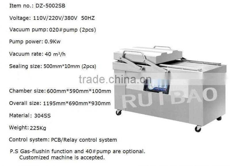 Double chamber vacuum packager