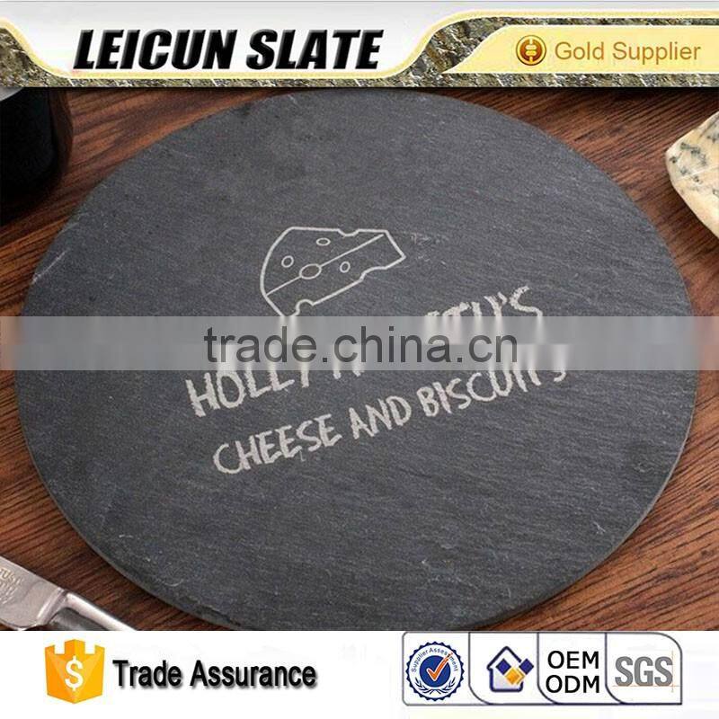 2016 Hot Sale Logistics Engineering Professional Black Slate Dinner Plates