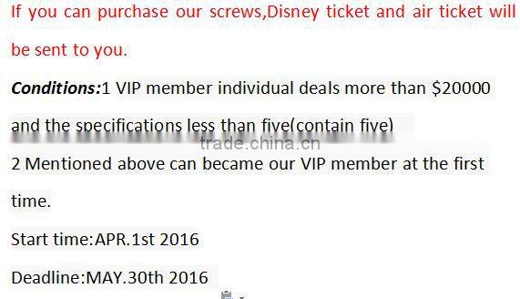 screw for belt buckle and bolts and nuts