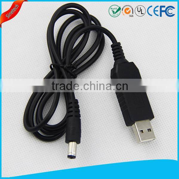 USB DC 5V to 12V Step-Up 2.1mmx5.5mm Plug Converter Adapter Cable