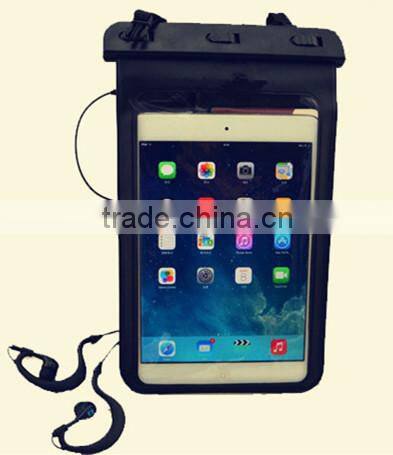 2014 popular waterproof bag with adjustable sling LOGO Can printed on the clip for mini tablet pc