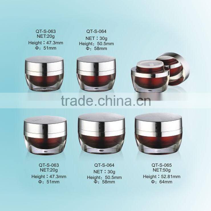 Distinctive Design Plastic Bottle Acrylic Cosmetic Cream Packaging 20g 30g 50g