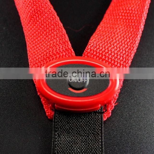 wholeasale print logo suspenders flashing led party suspenders