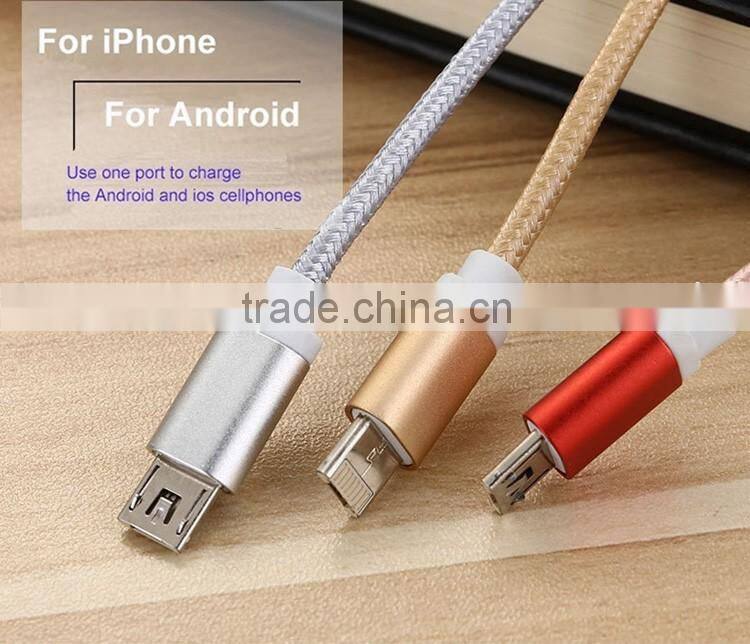 2 in 1 usb cable multi-function two-sided usb cable and wire suitable for both iPhone and Samsung