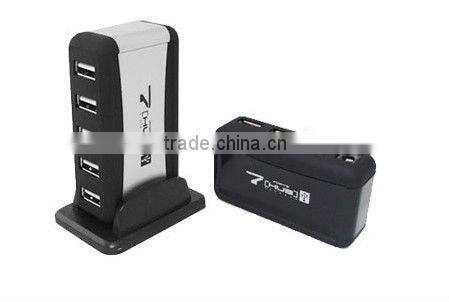 Mini 7 Port USB 2.0 High Speed HUB + AC Power