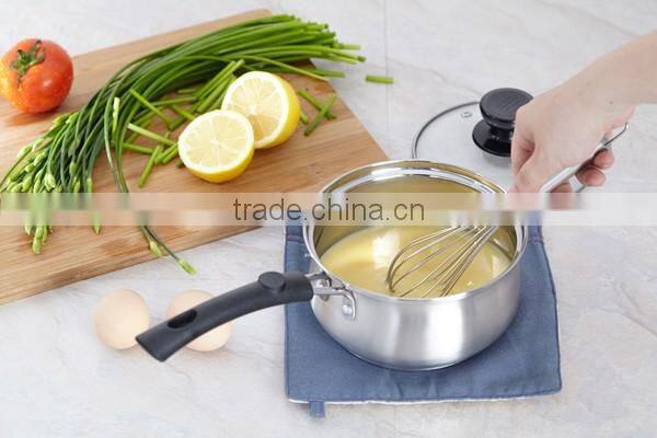 Top sale bakelite handle stainless steel milk pot