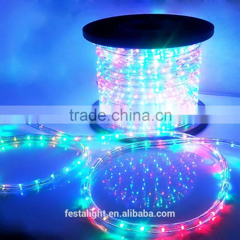 festalight 100% copper wire outdoor christmas decorations holiday 50 meter per roll round led light rope 2 wire china