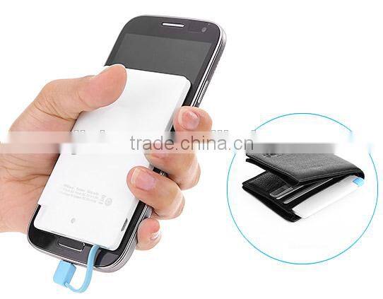 Smartphone super light portable power bank for iphone 6 2500mAh power bank factory cheap price