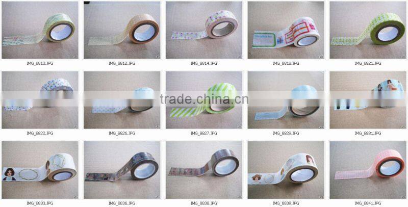 Over 200 patterns china japanese masking tape wholesale Decorative DIY rice paper tape painters tape sizes