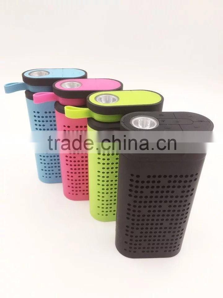 Mini portable stereo wireless bluetooth speaker with power bank