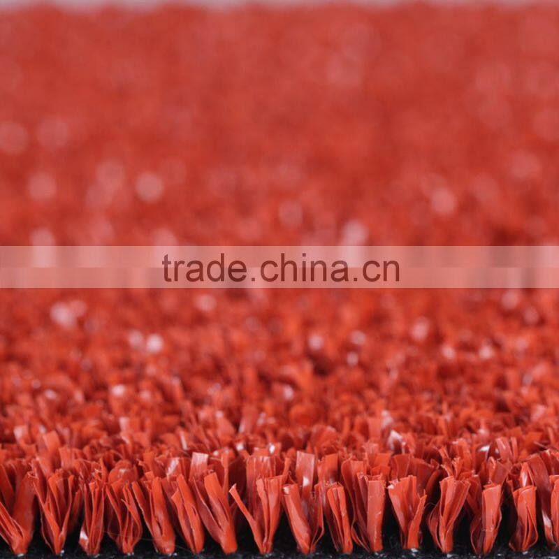 Decorative artificial grass synthetic turf with red color