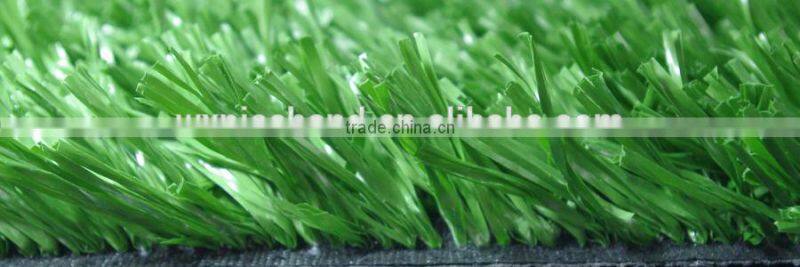 Single green plastic natural fake grass for playground decoration