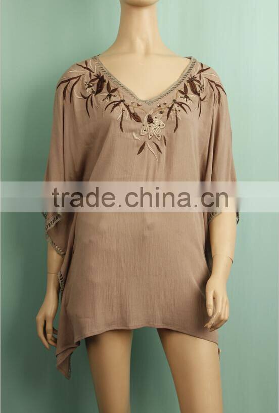 2016 S/S new style bat pattern bat short sleeve loose embroidery blouse