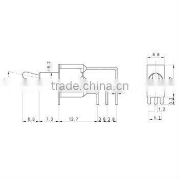 Mini 3-way Toggle Switch &Short handle toggle switch