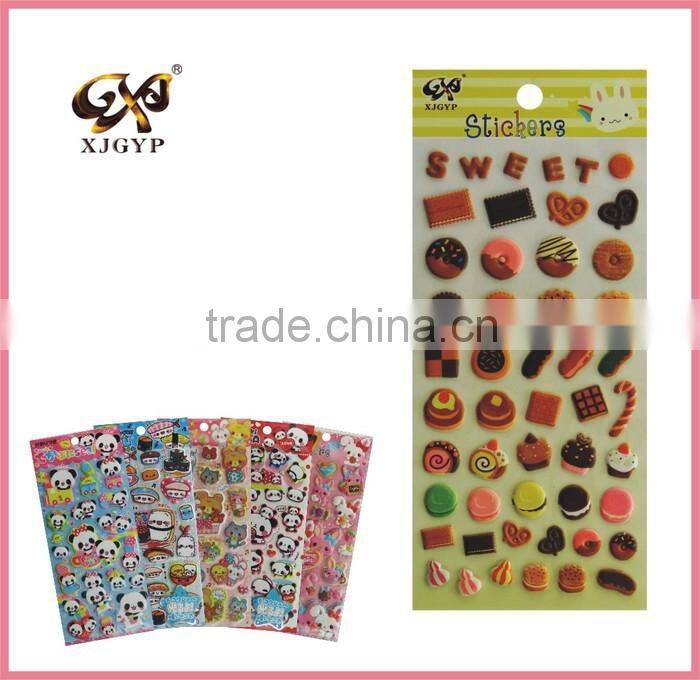 glitter puffy sticker for wall/letter puffy sticker/3d glitter puffy sticker