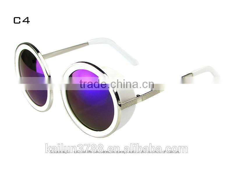 oversize round metal fashion sunglasses 666666