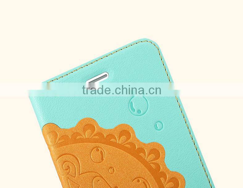2015 Hot Selling Cartoon Flip Mobile Phone Case Cute Phone Cover For iPhone