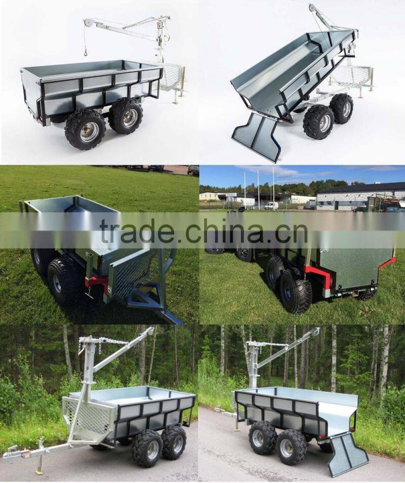 2016 hot sales tipping atv log trailer