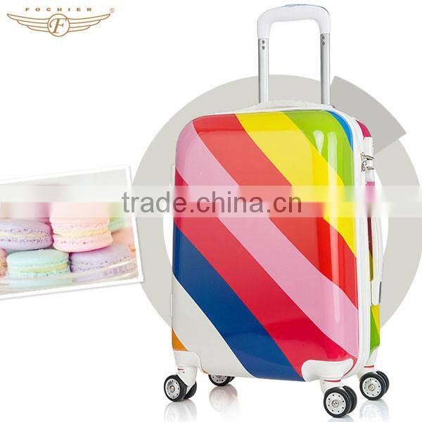 colourful best travel zipper trolley polyester luggage