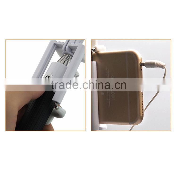 wholesale price selfie stick with cable for mobile phone